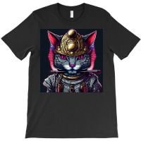 Samurai Cyborg Cat T-shirt | Artistshot