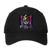 Samurai Cyborg Cat Adjustable Cap | Artistshot