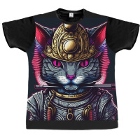 Samurai Cyborg Cat Graphic T-shirt | Artistshot