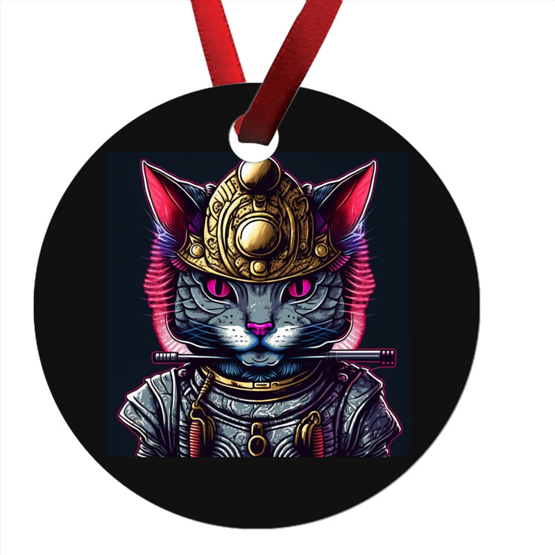 Samurai Cyborg Cat Ornament | Artistshot