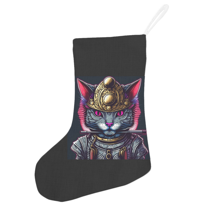 Samurai Cyborg Cat Holiday Stocking | Artistshot