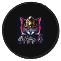 Samurai Cyborg Cat Round Patch | Artistshot