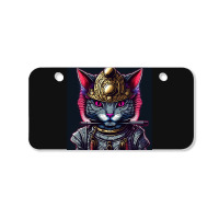 Samurai Cyborg Cat Bicycle License Plate | Artistshot