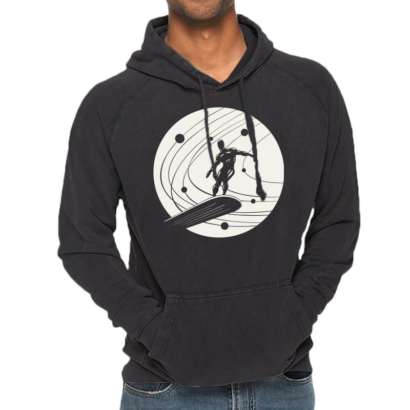 Silver Surfer Minimalist White Vintage Hoodie by paturusharpek | Artistshot