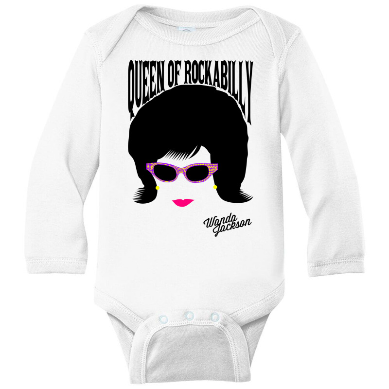 The Queen Of Rockabilly Wanda Jackson Long Sleeve Baby Bodysuit | Artistshot