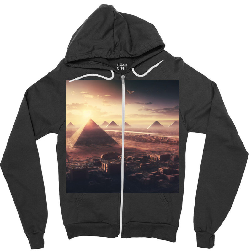 Pyramids Zipper Hoodie | Artistshot