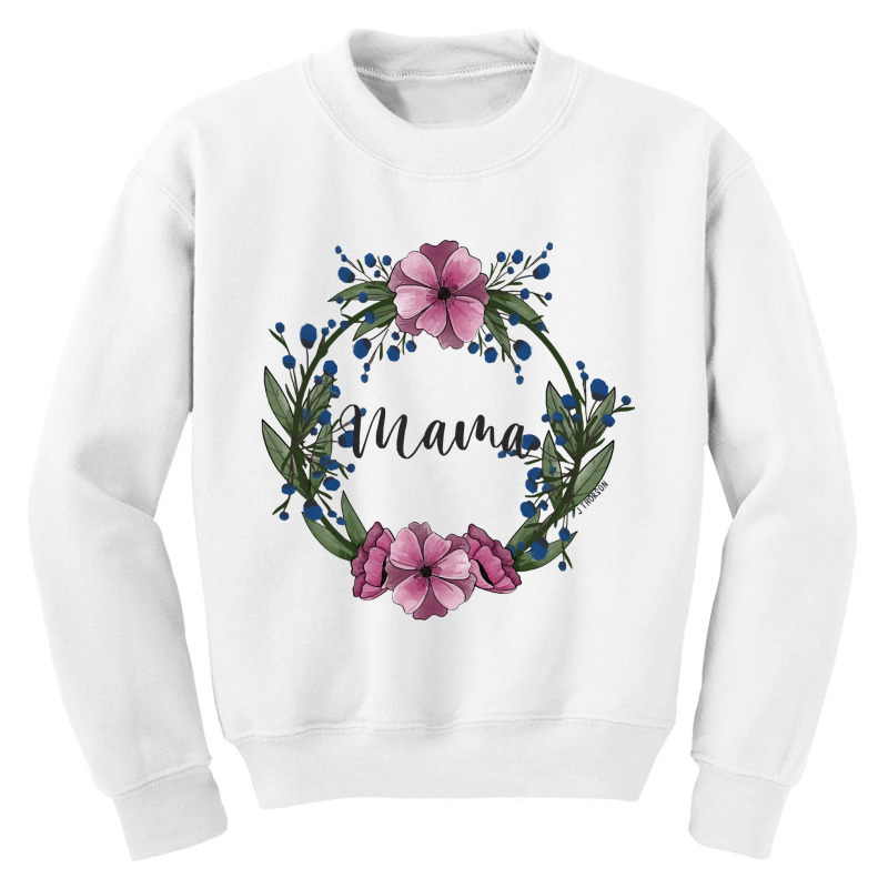 Mama Floral Design Youth Sweatshirt by Ja98 | Artistshot