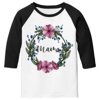 Mama Floral Design Youth 3/4 Sleeve | Artistshot