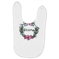 Mama Floral Design Baby Bibs | Artistshot