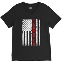 Teamster Proud American Flag Distressed Premium V-neck Tee | Artistshot