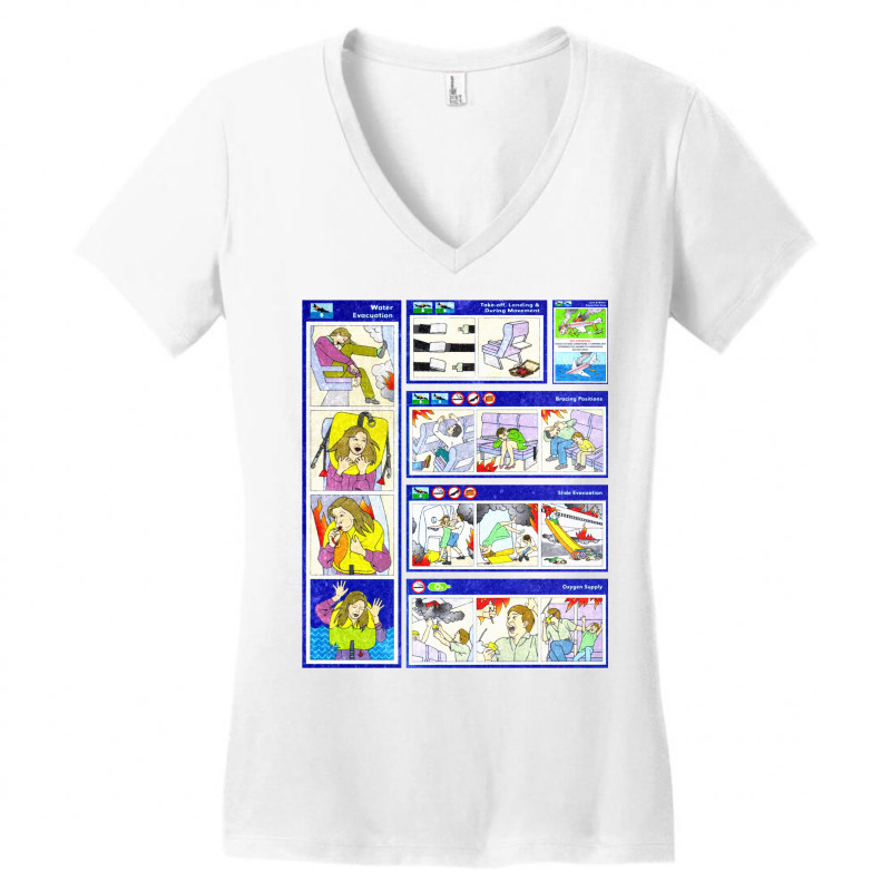 Aviation Safety Guide Women's V-Neck T-Shirt by siistiaffesi | Artistshot