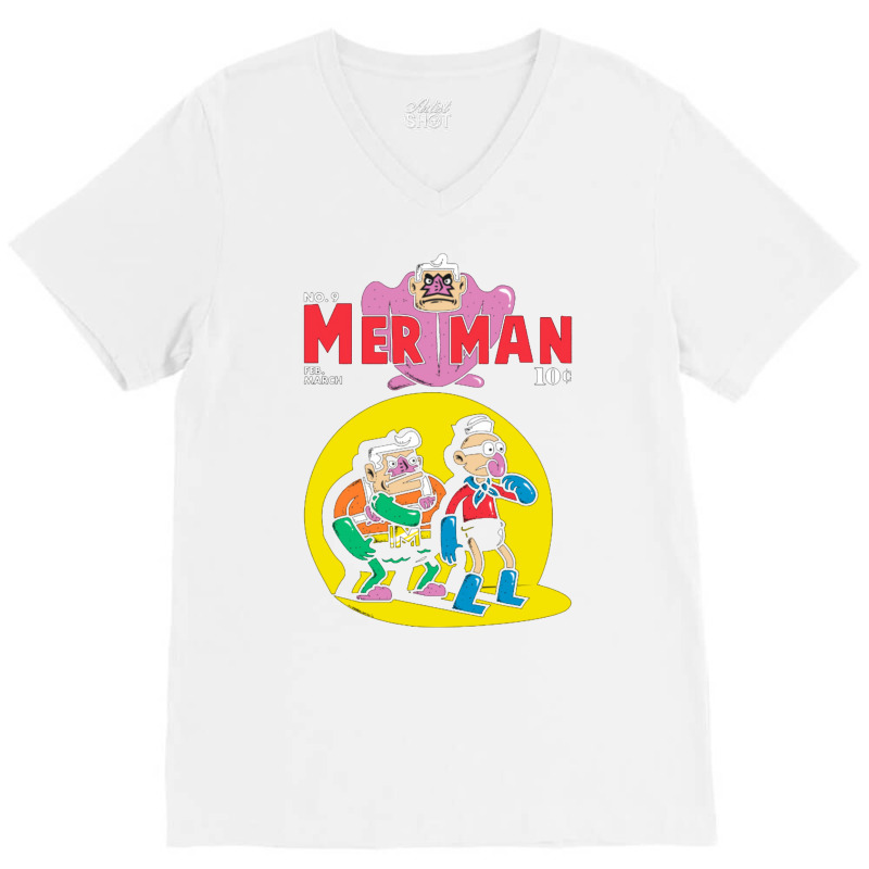 Mermaid Man And Barnacle Boy V-Neck Tee by jorunayxan8 | Artistshot