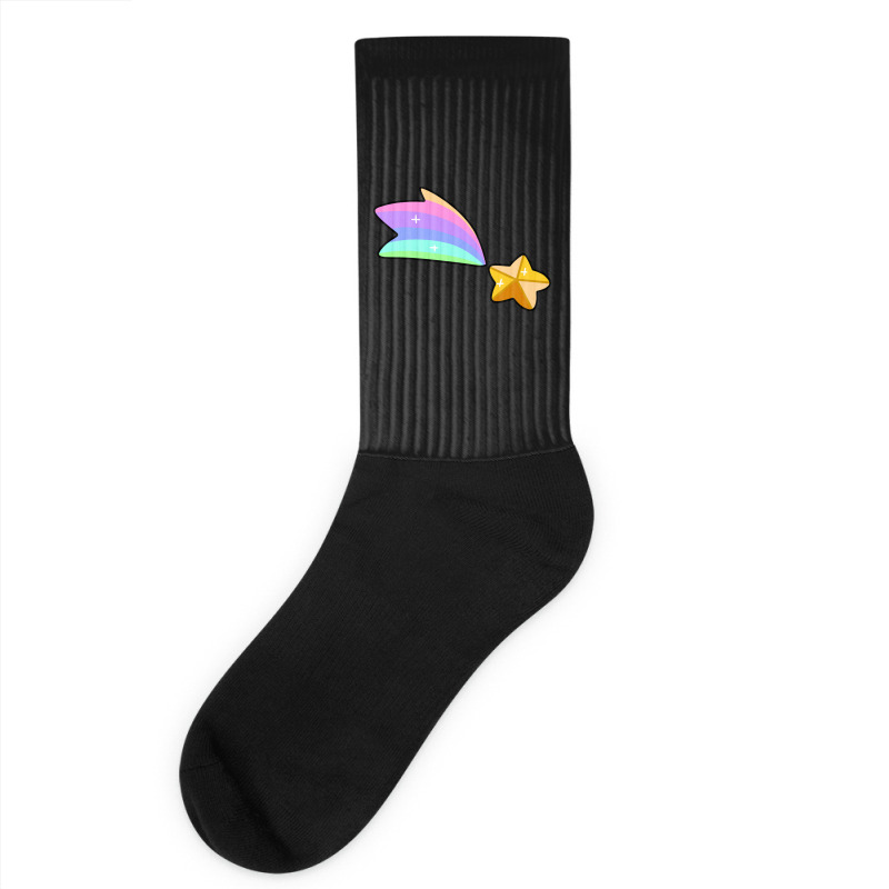 Golden Rainbow Shooting Star Socks | Artistshot