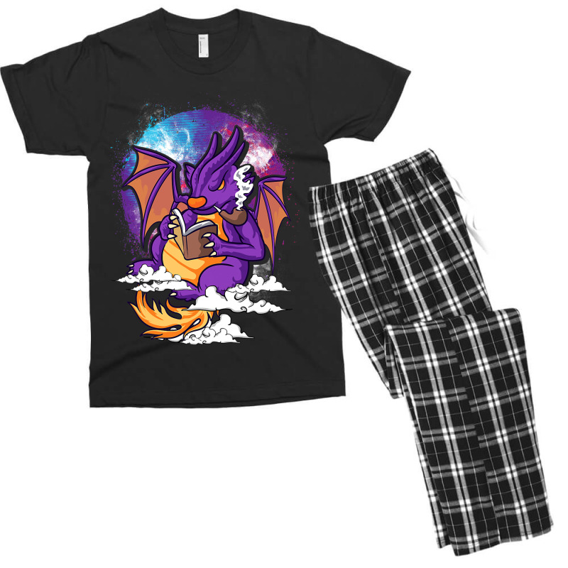 Book Dragon Reading Renaissance Middle Ages Fantas Men's T-shirt Pajama Set by kerrmanthez | Artistshot