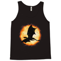 Flying Dragon Halloween Moon Mythical Fantasy Retr Tank Top | Artistshot