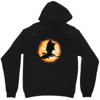 Flying Dragon Halloween Moon Mythical Fantasy Retr Unisex Hoodie | Artistshot