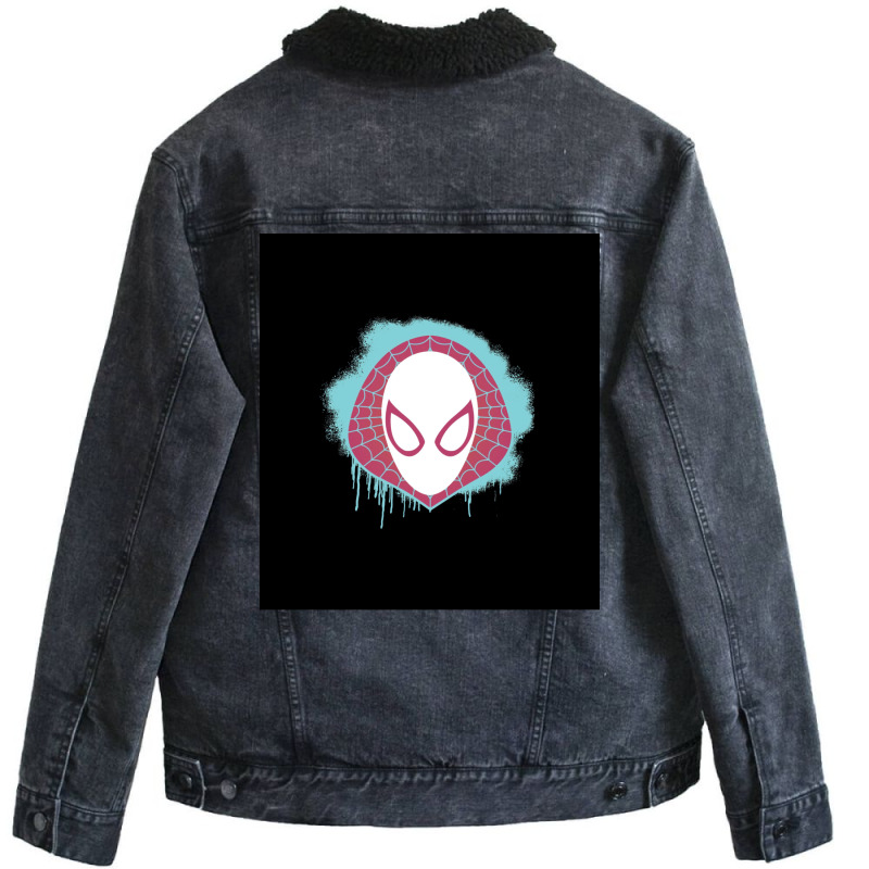 Spider Gwen Spray Paint Unisex Sherpa-lined Denim Jacket | Artistshot