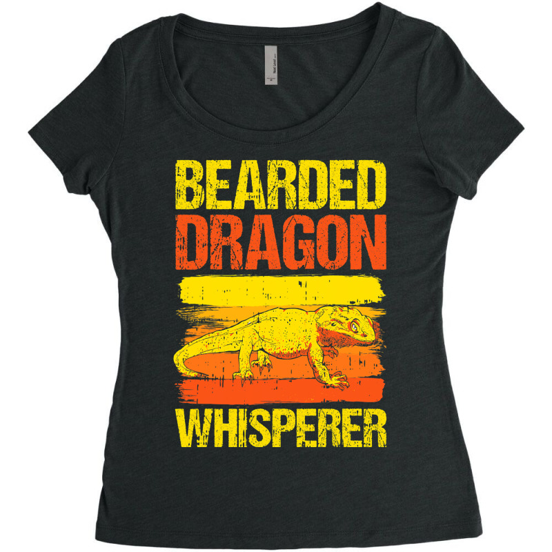 Retro Bearded Dragon Whisperer Reptile Lover Anima Women's Triblend Scoop T-shirt by kerrmanthez | Artistshot