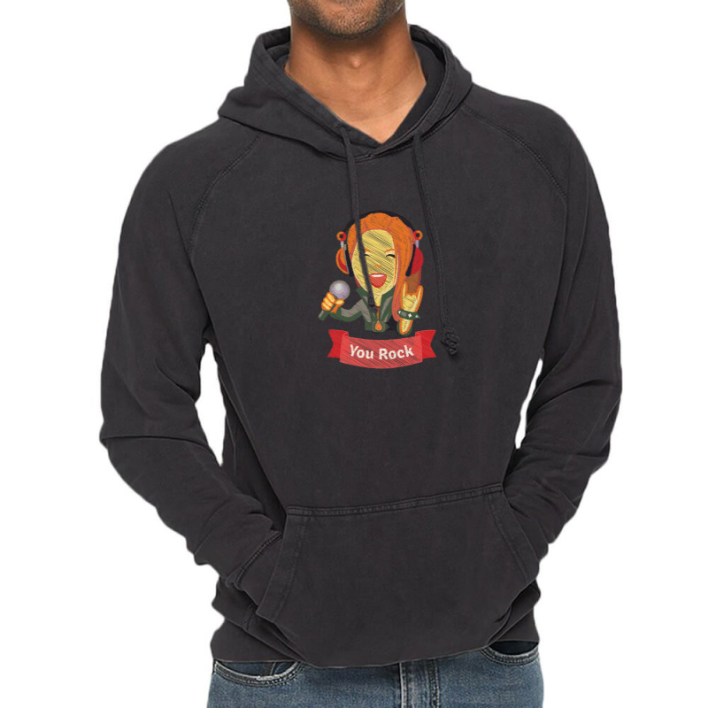 Music Rock & Roll Black Vintage Hoodie | Artistshot