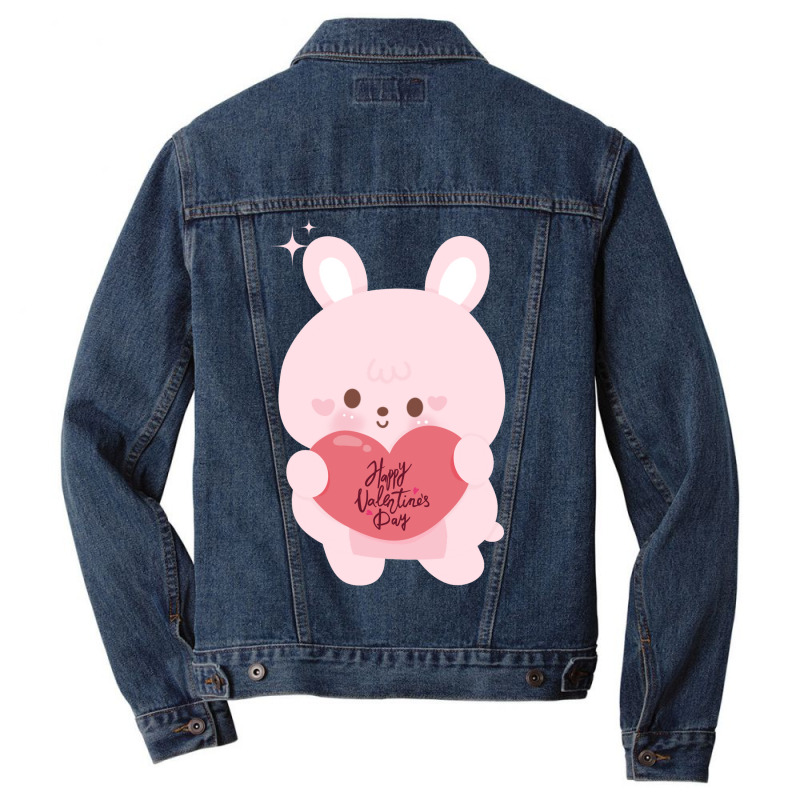 Happy Valentine Men Denim Jacket | Artistshot