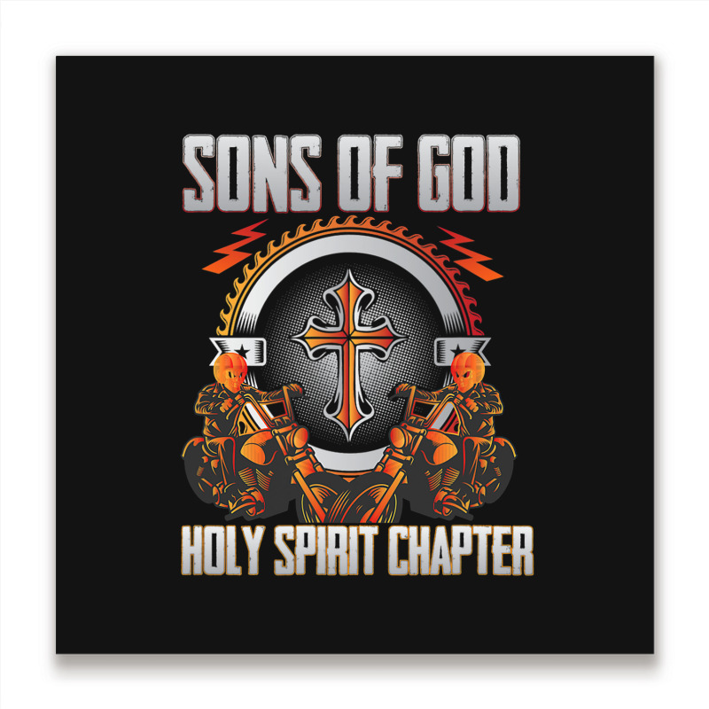 Christian Bikersons Of God Holy Spirit Chapter Metal Print Square | Artistshot