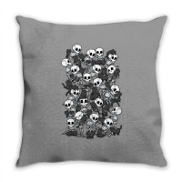 Cat Skull Party Throw Pillow | Artistshot