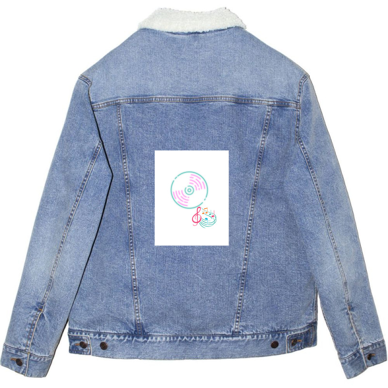 Music Vinyl 1 Unisex Sherpa-lined Denim Jacket | Artistshot