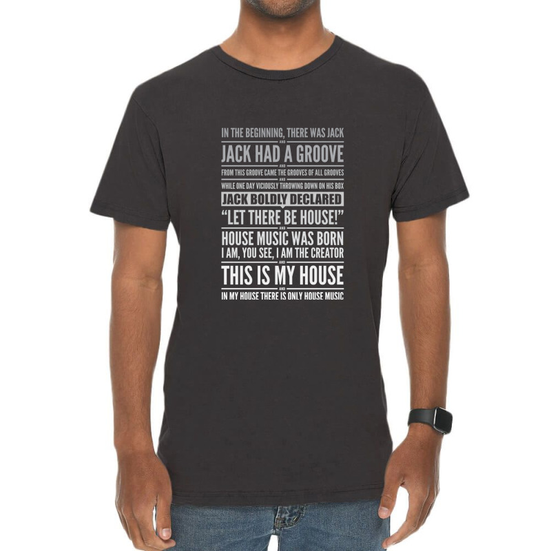 Jack's House - White On Black Vintage T-Shirt by KarlinRomick | Artistshot