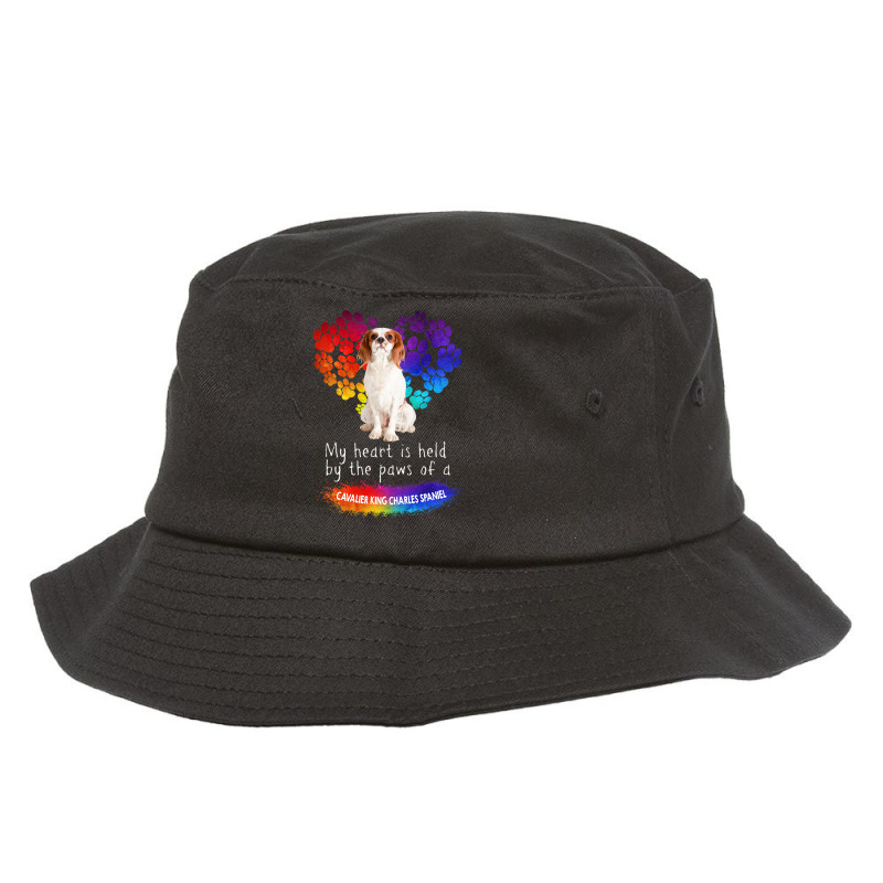 My Heart Is Held By The Paws Of A Cavalier Charles Bucket Hat | Artistshot