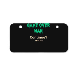 game over man continue Bicycle License Plate | Artistshot
