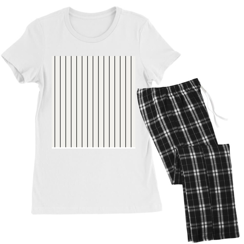 Black And White Vertical Women's Pajamas Set by JONNELLENORTONN | Artistshot