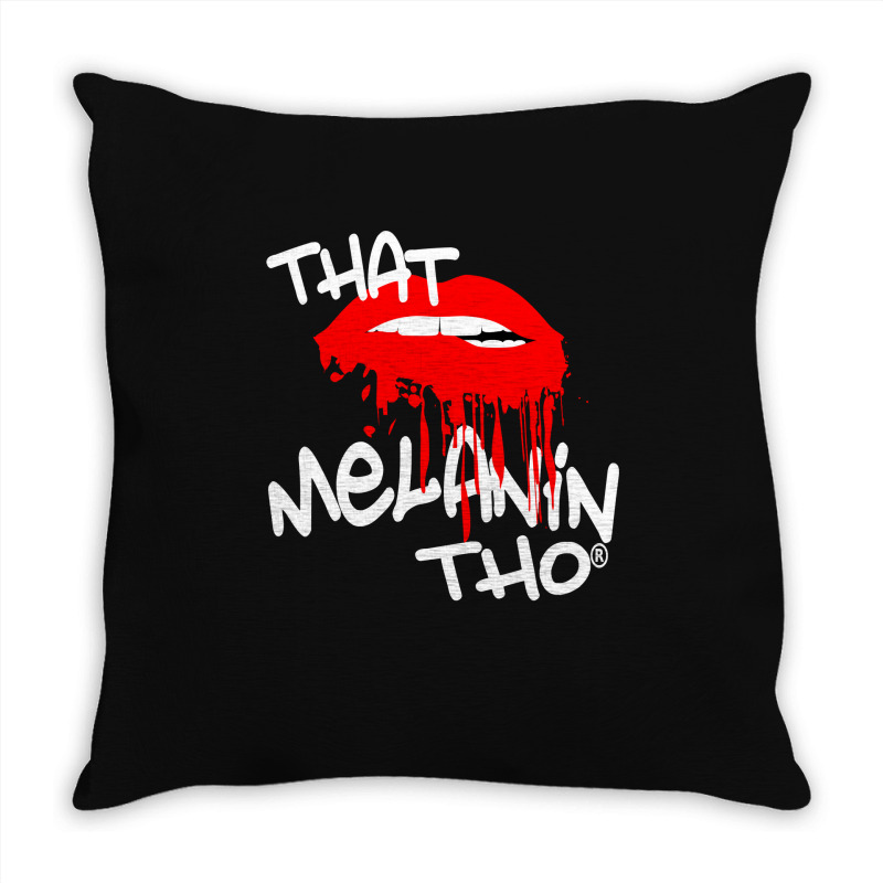 That Melanin Tho Dripping In Melanin Kiss Biting R Throw Pillow | Artistshot