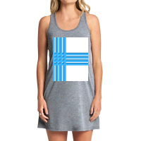 Vertical Blue And White Stripes Graphic Tank Dress | Artistshot