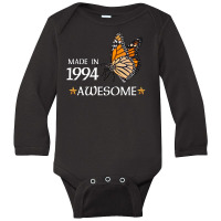 Made In 1994 For Dark Long Sleeve Baby Bodysuit | Artistshot