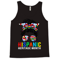 National Hispanic Heritage Month Latin Flags Messy Tank Top | Artistshot