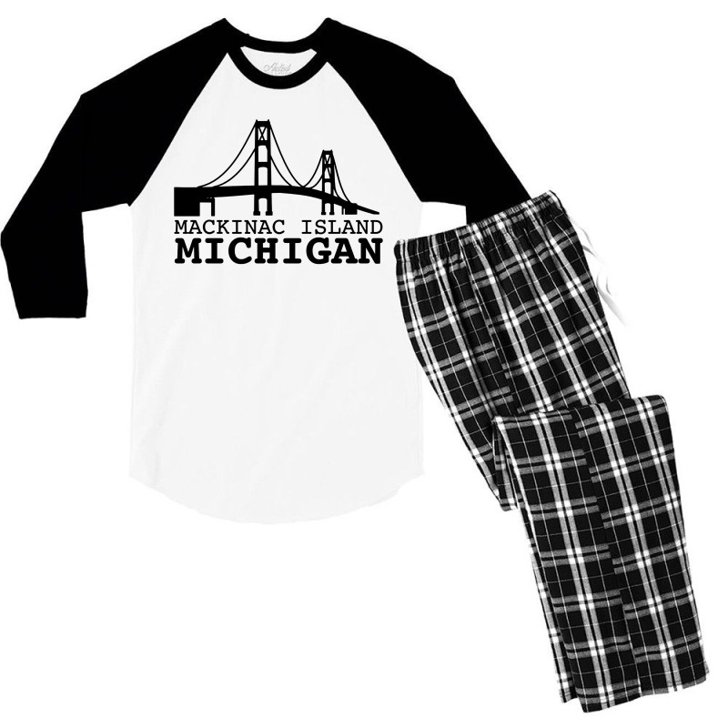 Mackinac Island Michigan Men's 3/4 Sleeve Pajama Set | Artistshot