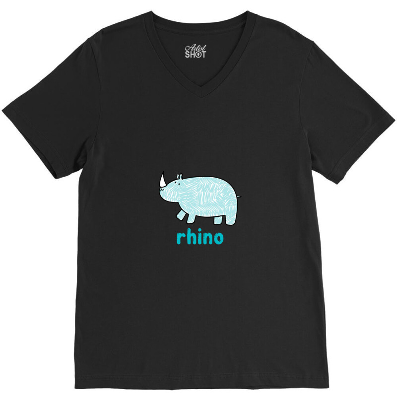 Rhino Happy Kids V-neck Tee | Artistshot