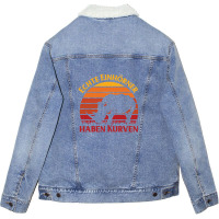 Rhino Unicorns Have Curves Gift Unisex Sherpa-lined Denim Jacket | Artistshot