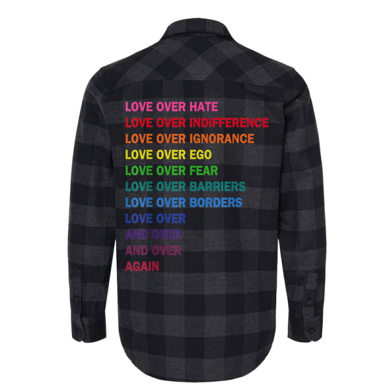 Love Over Hate Flannel Shirt | Artistshot