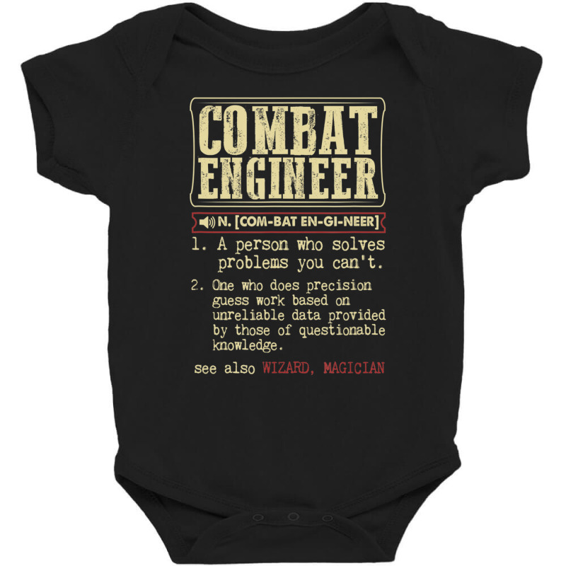 Combat Engineer Dictionary Term Baby Bodysuit by beulahgriffithgdv | Artistshot