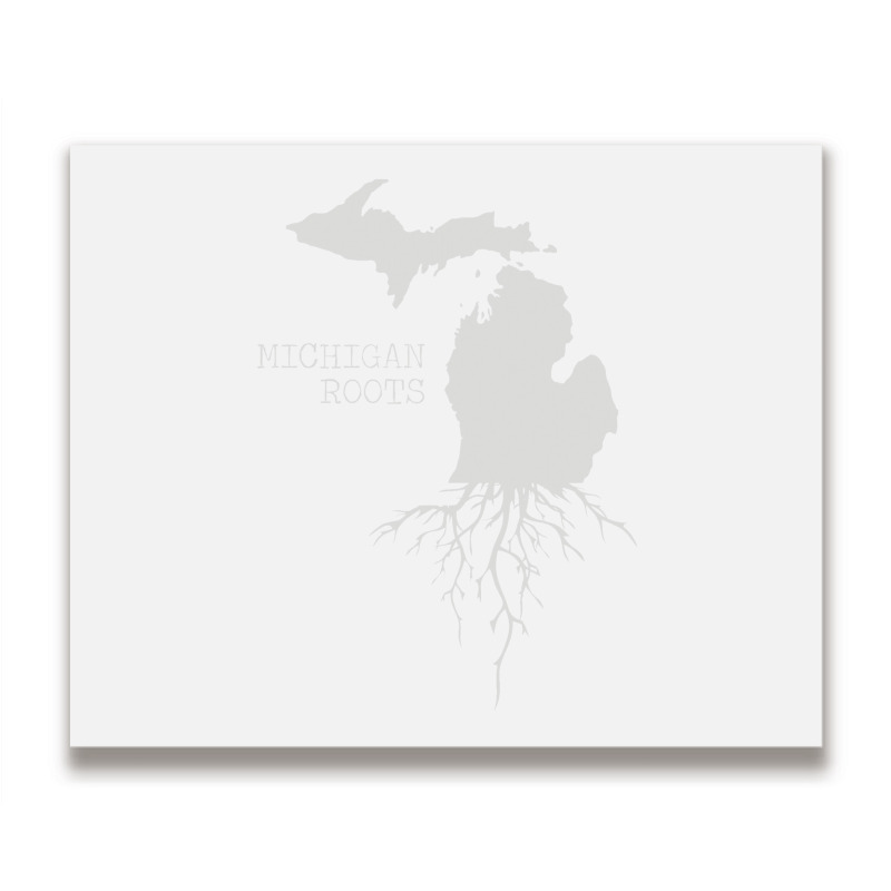 Michigan Roots  State Of Michigan Metal Print Horizontal | Artistshot