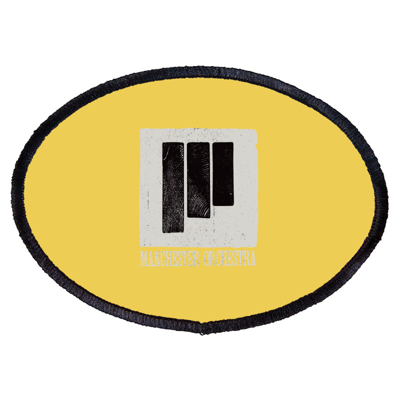 Manchester Orchestra Black Lines Grunge Cool Unise Oval Patch | Artistshot