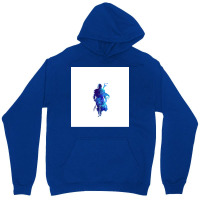 Mando Silhouette Blue Paint Spatter Unisex Hoodie | Artistshot