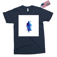 Mando Silhouette Blue Paint Spatter Exclusive T-shirt | Artistshot