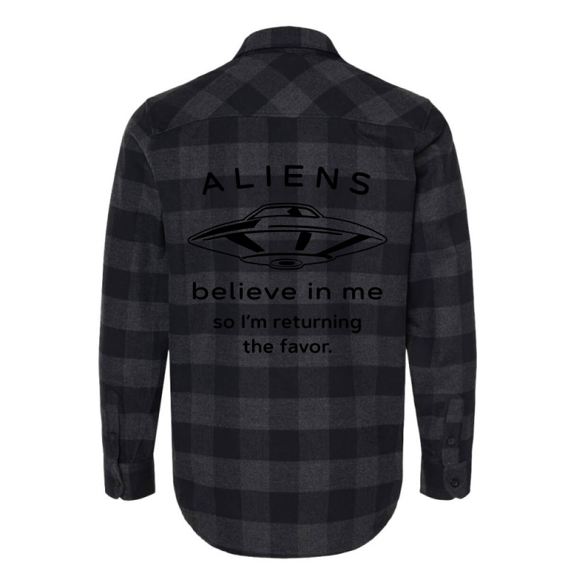 Alien  Believe Flannel Shirt | Artistshot