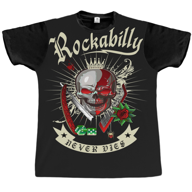 Rockabilly Skull 1 Graphic T-shirt | Artistshot