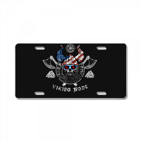 American Viking With Skull Helmet And Runes License Plate | Artistshot