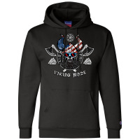 American Viking With Skull Helmet And Runes Champion Hoodie | Artistshot