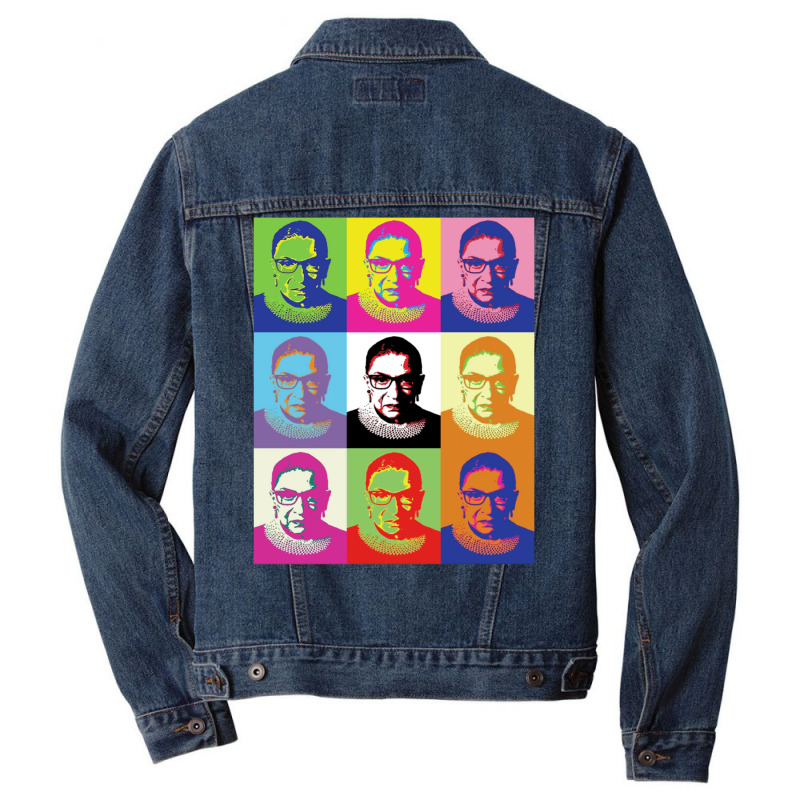 Notorious Rbg Feminist Andy Warhol T Shirt Men Denim Jacket by eucafaiall | Artistshot