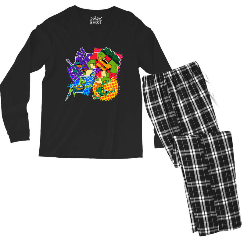 Raphael Mutant Cartoon Michel Men's Long Sleeve Pajama Set | Artistshot